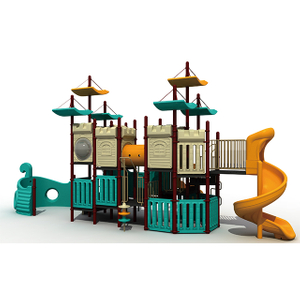 子供のための新しい遊園地屋外海賊船遊び場スライド装置