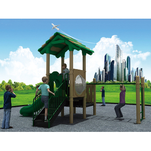 子供のためのスライド屋外プレイセット付き遊園地の森の遊び場